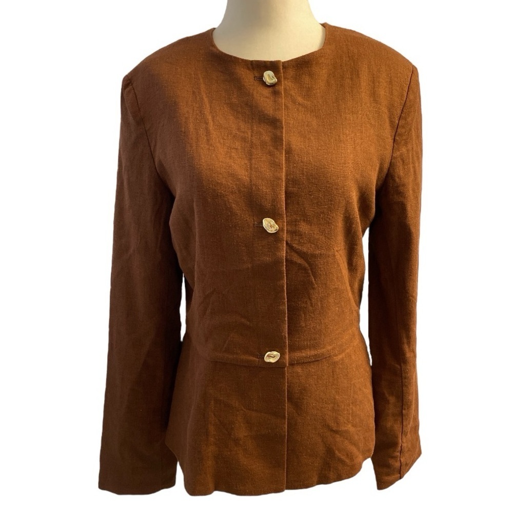 Free People Brown Women's Blazer Jacket NWT Size M Missing One Button On Sleeve